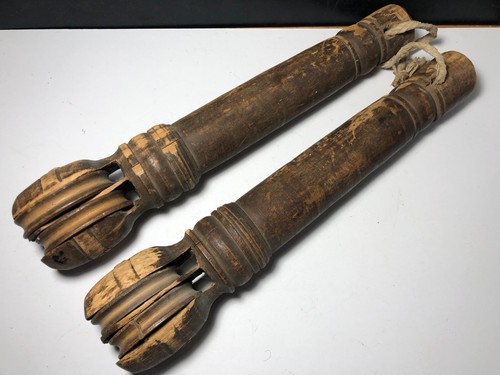 Antique heddle pulley loom - antique,