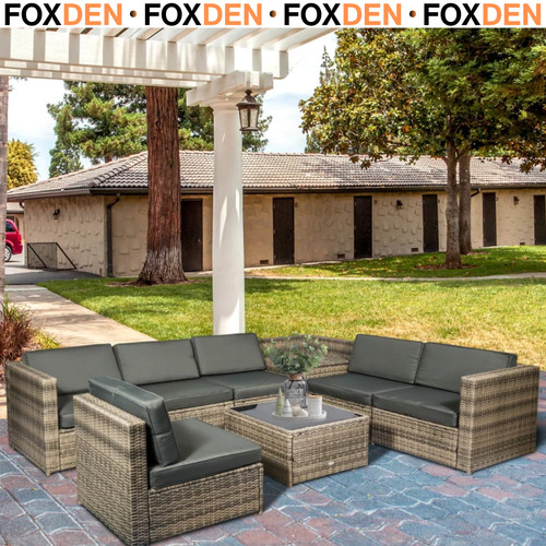 8pcs patio rattan - 8pcs, sofa