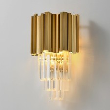 MZStech Crystal Wall Sconce Lighting 4 Tiers Crystal Wall Lamp Modern Wall Light