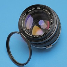 Olympus OM-System Zuiko 50mm f1.4 slr prime lens made in Japan.