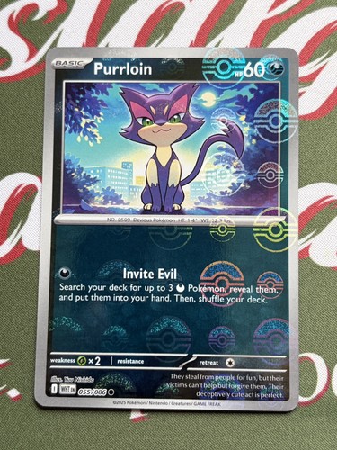 Pokémon tcg purrloin - pokémon, white