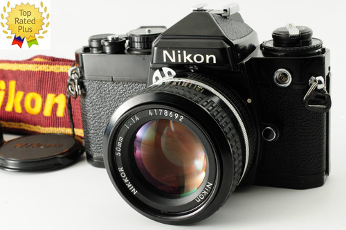 Nikon black slr film camera - black,