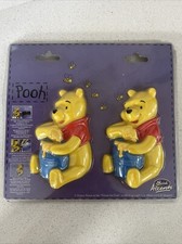 Disney Winnie the Pooh swish Accents curtain pole end finials Brand new sealed