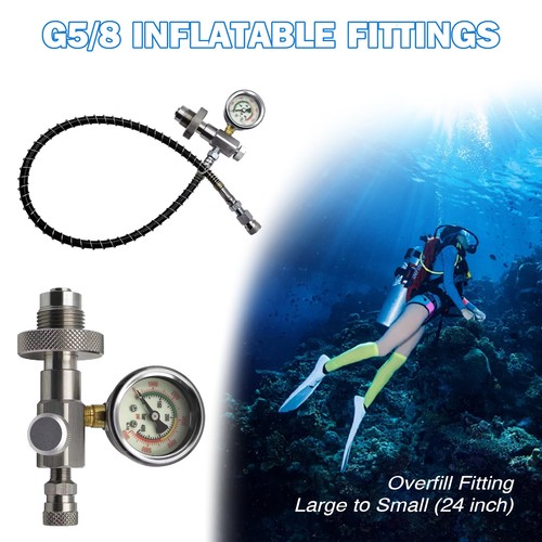 Diving bottle fitting - fitting, gauge