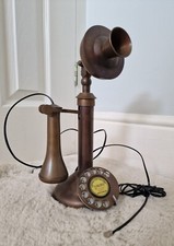G.E.C Rotary Dial Heavy Brass Telephone Working Landline Vintage Phone