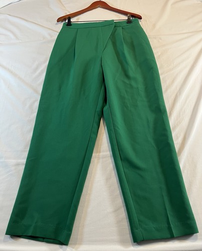 Zara green pleated dress pants - zara,