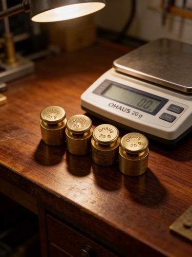 Lot ohaus 20g - 4, brass