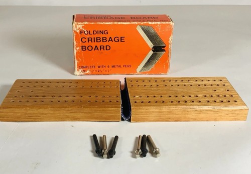 Vintage folding cribbage board - vintage,