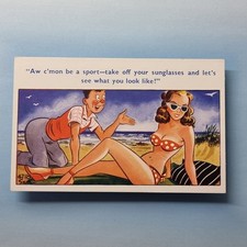 Comic Postcard Boobs Bikini