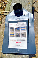 Slate Vent 600 X 300mm Klober Universal Black Built in Downpipe Roofing Vent