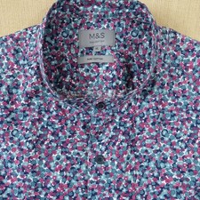 M&S Mens Grandad Collar Shirt