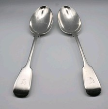 Antique 2 Silver Large Spoons