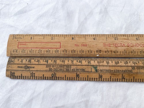 Vintage wooden ruler - ruler, bundle