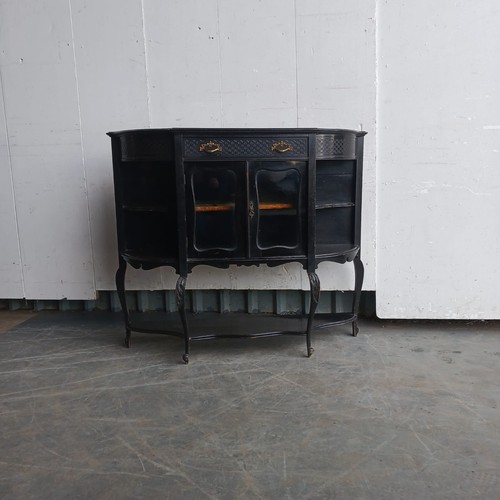 Edwardian ebonised display - , or