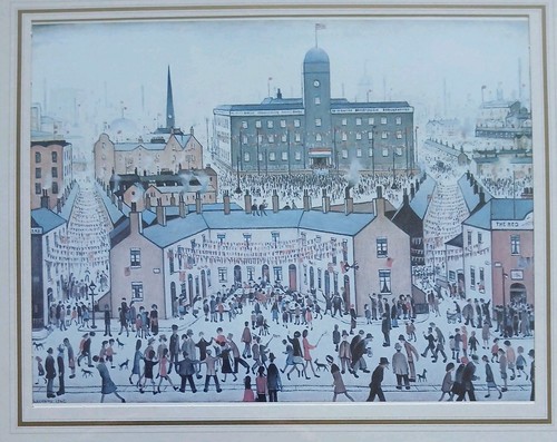 Framed vintage lowry - framed, ve