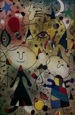 Joan Miro oil on Canvas rare