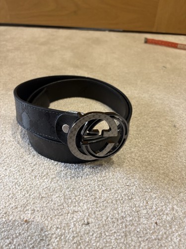 Gucci black leather belt - gucci,