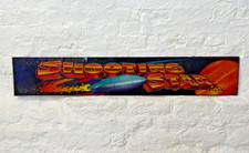 Vintage Arcade Machine Glass Panel – “Shooting Star” – Original Backlit Marquee
