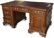 Large Mahogany Partners Desk |