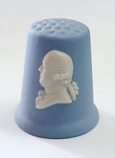 Wedgwood jasper blue thimble - wedgwood,