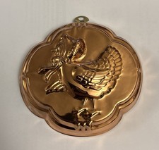 Vintage Copper Chicken Jelly Mould Wall Decoration