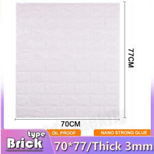 60X 3D Tile Brick Wall Sticker Self-adhesive Foam Panels Waterproof Wallpaper *