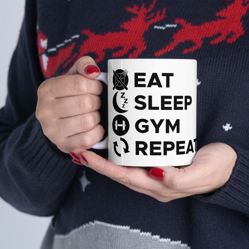 Eat sleep gym repeat mug - eat,