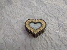 Past Times Heart Trinket Box Enamel Bejewelled Decor Jewellery Pill Box