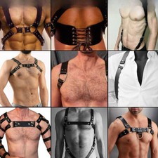 Sexy Mens PU Leather Chest