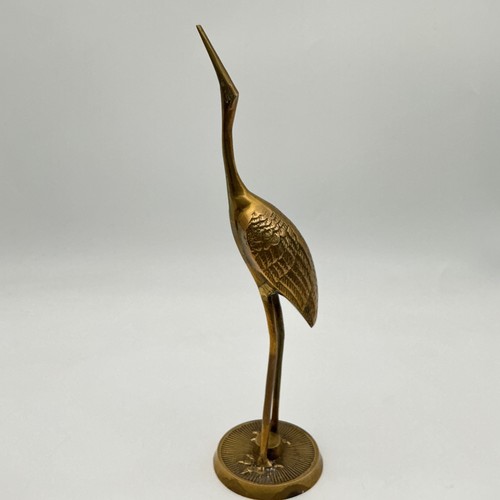Vintage brass heron crane - vintage,