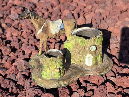 Antique cast metal - cast, ashtray