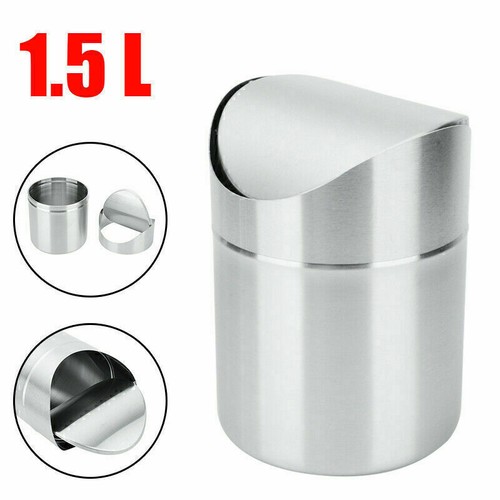 Stainless steel tabletop trash - steel,