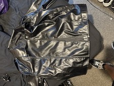 T Birds Fancy Dress Jacket Size Large Black Leather Jacket Biker Style