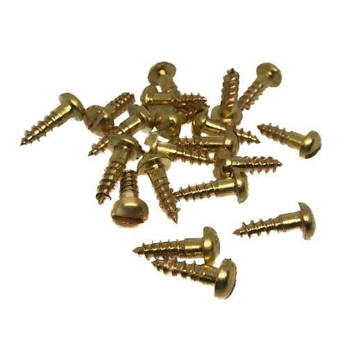 Brass roundhead slotted wood - brass,