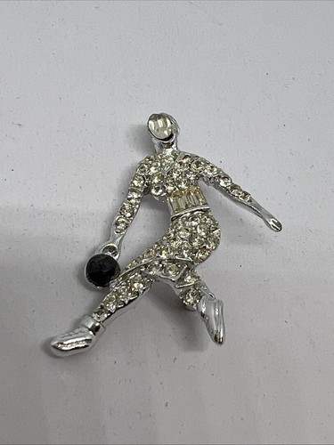 Lady bowling brooch pin - lady,