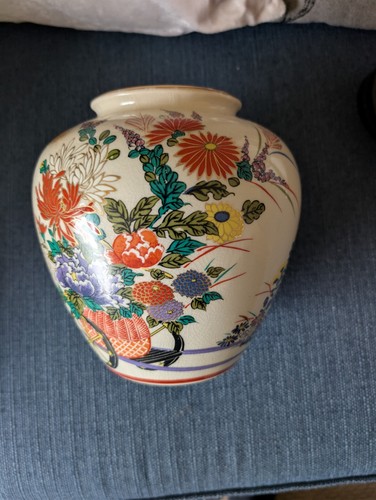 Japanese kutani vase good - kutani,