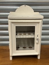 Lovely Traditional Vintage White Painted Egg Storage Display Cabinet