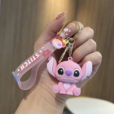 Disney Stitch Keychain Pink
