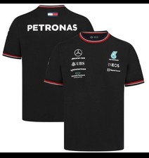 Mercedes Mens Mercedes AMG Petronas F1  T Shirt Short Sleeve Black XXL