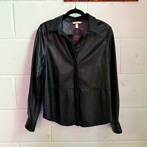 Women black faux leather - h&m, women's