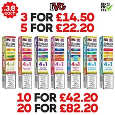 IVG 2400 4-in-1 Reload  Refill Prefilled Pods | 20mg | 65 Edition Flavours