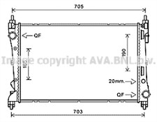 Spec ava radiator for fiat - for,
