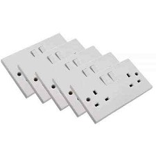 13A Double Sockets White
