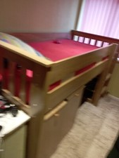children bunk bed with mattress