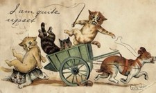 Antique Original Louis Wain Cat Postcard posted 1904