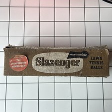 Vintage Boxed Set of Slazenger 1963 LTA Official Nylon Armoured Tennis Balls