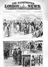 Old Antique Print 1883 Fancy