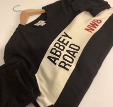 Joanie Unisex Jumper Size UK  L Black 100% Cotton Abbey Road The Beatles 60s