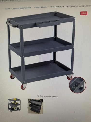 Adexa tier trolley cart with - 3,
