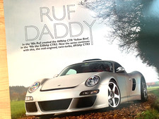RUF CTR3 PORSCHE 691 BHP - FRAMEABLE ART ORIGINAL PRESS CAR ROAD TEST REVIEW
